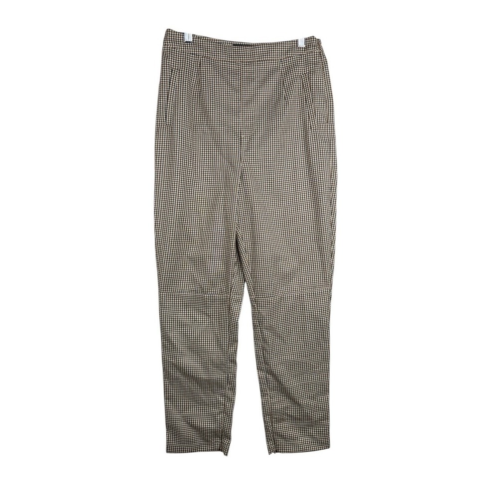 NWT Lulus High Rise Tapered Houndstooth Micro Check Trouser Pants size Medium
